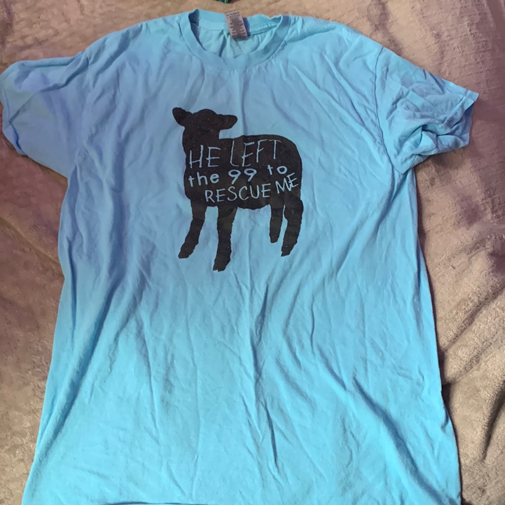 light blue shirt